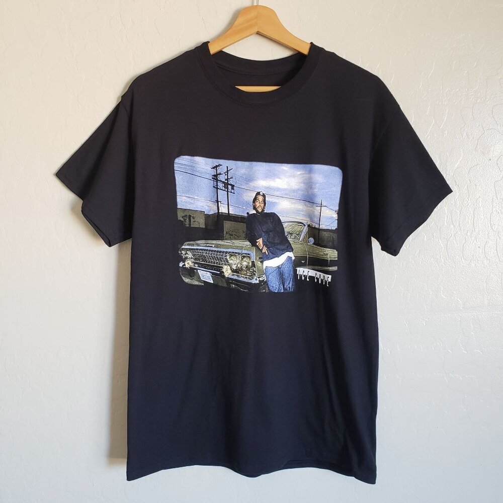 Ice Cube Graphic Print T-Shirt Tee Short Sleeve Crewneck Black Size Men's M NEW